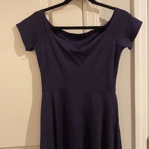 Sarin Mathews Off The Shoulder Short Sleeve high low Dress